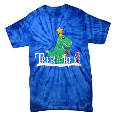 Funny Dinosaur Trex Christmas Tree Rex Meaningful Gift Tie-Dye T-Shirt