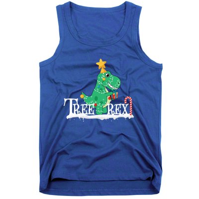 Funny Dinosaur Trex Christmas Tree Rex Meaningful Gift Tank Top