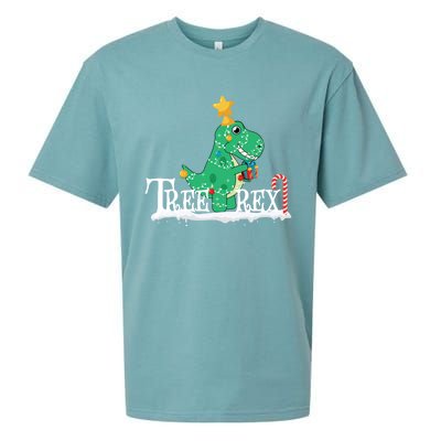 Funny Dinosaur Trex Christmas Tree Rex Meaningful Gift Sueded Cloud Jersey T-Shirt