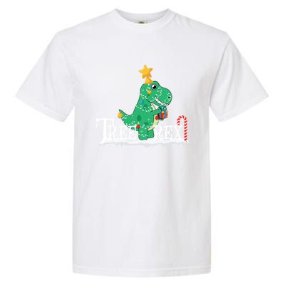 Funny Dinosaur Trex Christmas Tree Rex Meaningful Gift Garment-Dyed Heavyweight T-Shirt