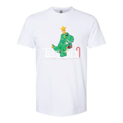 Funny Dinosaur Trex Christmas Tree Rex Meaningful Gift Softstyle CVC T-Shirt