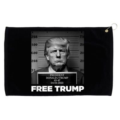 Free Donald Trump Mugshot Grommeted Golf Towel