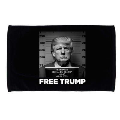 Free Donald Trump Mugshot Microfiber Hand Towel