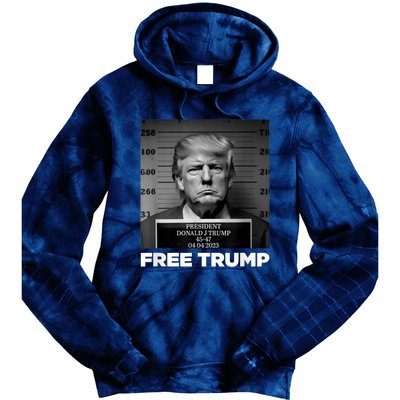 Free Donald Trump Mugshot Tie Dye Hoodie