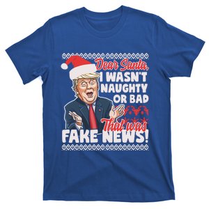 Funny Donald Trump Fake News Ugly Christmas Sweater Style Gift T-Shirt