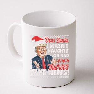 Funny Donald Trump Fake News Ugly Christmas Sweater Style Gift Coffee Mug