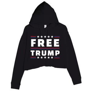 Free Donald Trump Republican Support Crop Fleece Hoodie