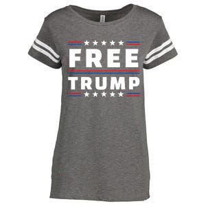 Free Donald Trump Republican Support Enza Ladies Jersey Football T-Shirt