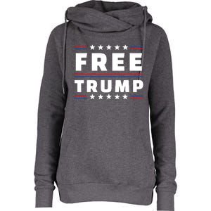 Free Donald Trump Republican Support Womens Funnel Neck Pullover Hood