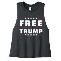 Free Donald Trump Republican Support Women's Racerback Cropped Tank