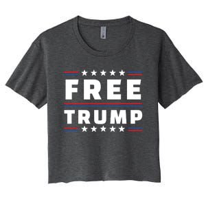 Free Donald Trump Republican Support Women's Crop Top Tee