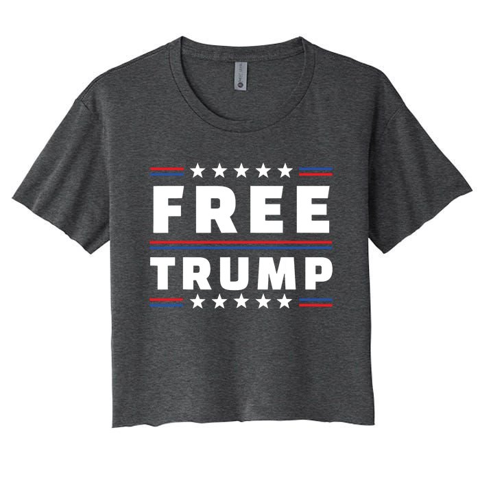 Free Donald Trump Republican Support Women's Crop Top Tee