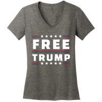 Free Donald Trump Republican Support Women's V-Neck T-Shirt