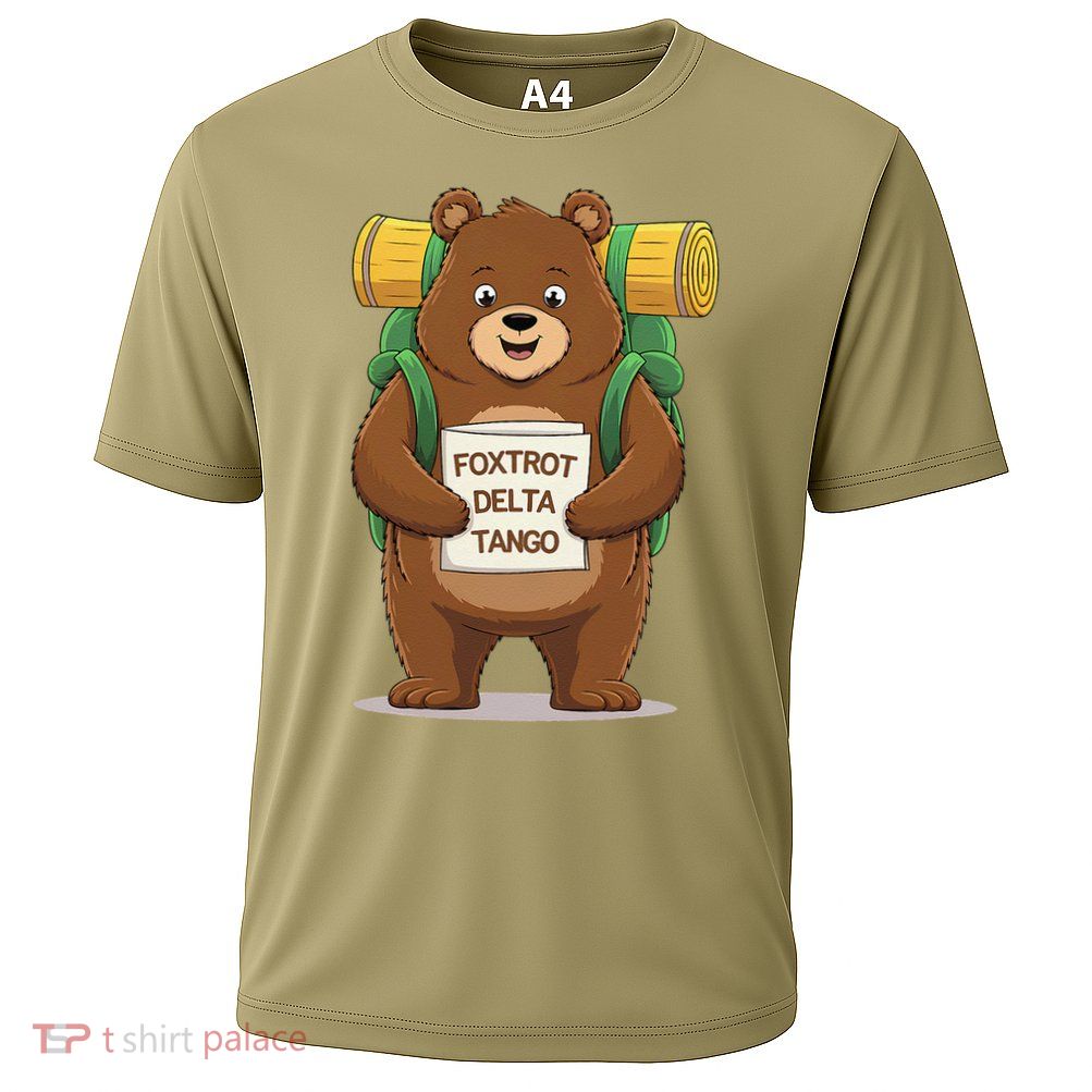 Foxtrots Deltas Tangos Funny Bear Cooling Performance Crew T-Shirt