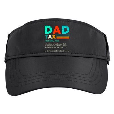 Funny Dad Tax Definition Retro Vintage Adult Drive Performance Visor