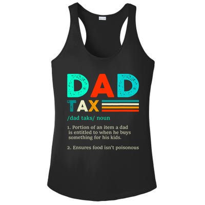 Funny Dad Tax Definition Retro Vintage Ladies PosiCharge Competitor Racerback Tank