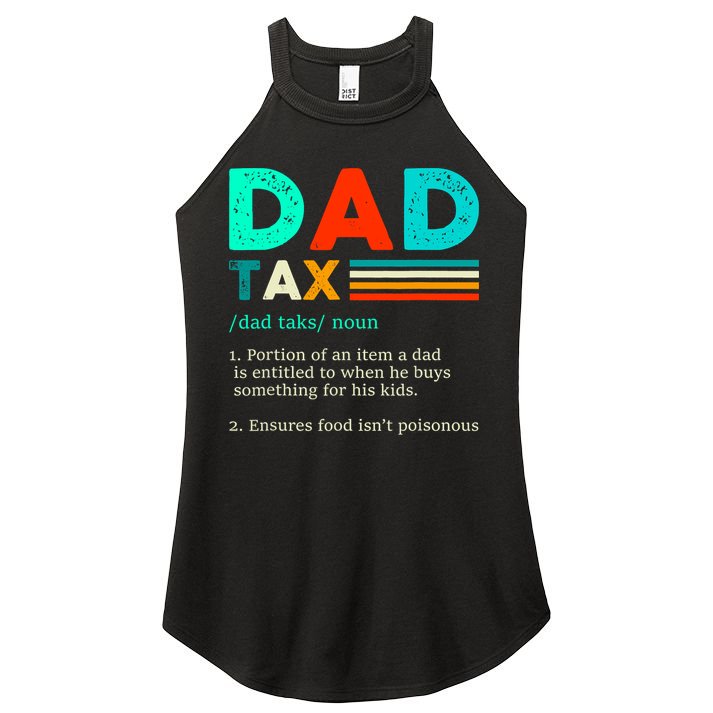 Funny Dad Tax Definition Retro Vintage Women's Perfect Tri Rocker Tank