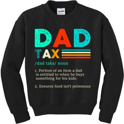 Funny Dad Tax Definition Retro Vintage Kids Sweatshirt