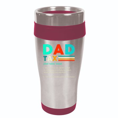 Funny Dad Tax Definition Retro Vintage 16oz Travel Tumbler
