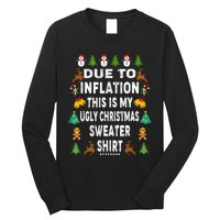 Funny Due To Inflation This Is My Ugly Sweater For Christmas Long Sleeve Shirt