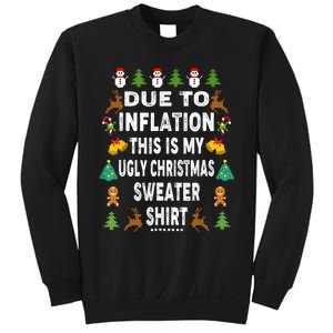 Funny Due To Inflation This Is My Ugly Sweater For Christmas Sweatshirt