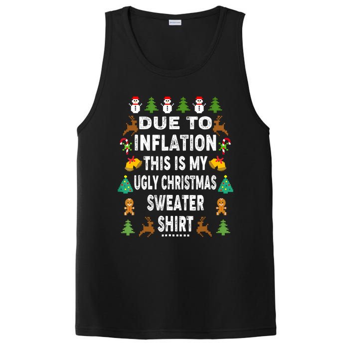 Funny Due To Inflation This Is My Ugly Sweater For Christmas PosiCharge Competitor Tank