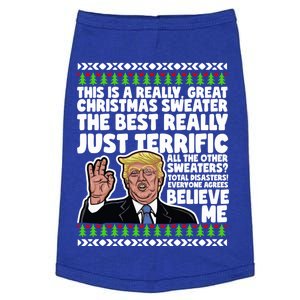 Funny Donald Trump Ugly Christmas Sweater Parody Speech Cool Gift Doggie Tank