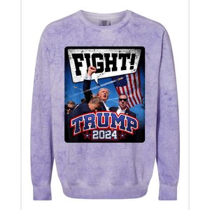 Fight! Donald Trump 2024 Supporters Political Product Colorblast Crewneck Sweatshirt