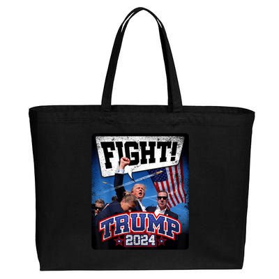 Fight! Donald Trump 2024 Supporters Political Product Cotton Canvas Jumbo Tote