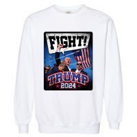 Fight! Donald Trump 2024 Supporters Political Product Garment-Dyed Sweatshirt