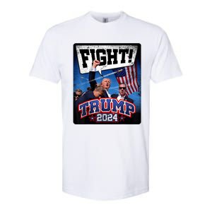 Fight! Donald Trump 2024 Supporters Political Product Softstyle CVC T-Shirt