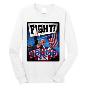 Fight! Donald Trump 2024 Supporters Political Product Long Sleeve Shirt