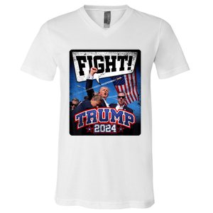 Fight! Donald Trump 2024 Supporters Political Product V-Neck T-Shirt