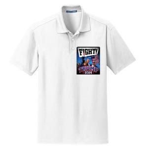 Fight! Donald Trump 2024 Supporters Political Product Dry Zone Grid Polo