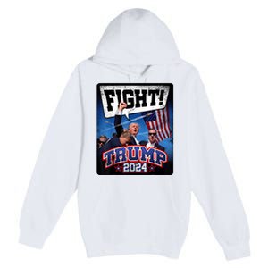 Fight! Donald Trump 2024 Supporters Political Product Premium Pullover Hoodie