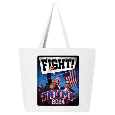 Fight! Donald Trump 2024 Supporters Political Product 25L Jumbo Tote