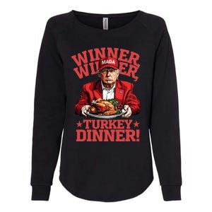 Funny Donald Trump Winner Winner Turkey Dinner Thanksgiving Womens California Wash Sweatshirt