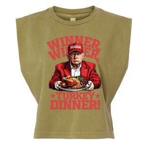 Funny Donald Trump Winner Winner Turkey Dinner Thanksgiving Garment-Dyed Women's Muscle Tee