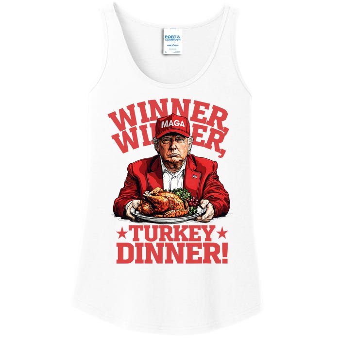 Funny Donald Trump Winner Winner Turkey Dinner Thanksgiving Ladies Essential Tank