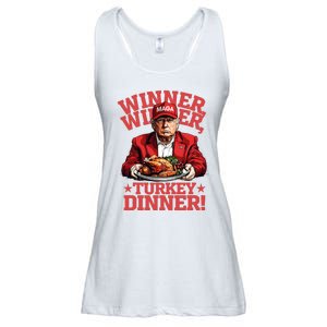 Funny Donald Trump Winner Winner Turkey Dinner Thanksgiving Ladies Essential Flowy Tank