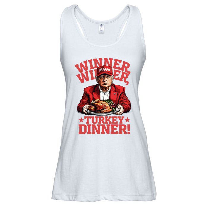 Funny Donald Trump Winner Winner Turkey Dinner Thanksgiving Ladies Essential Flowy Tank