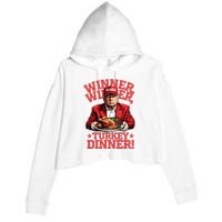 Funny Donald Trump Winner Winner Turkey Dinner Thanksgiving Crop Fleece Hoodie