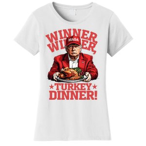 Funny Donald Trump Winner Winner Turkey Dinner Thanksgiving Women's T-Shirt