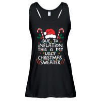 Funny Due To Inflation Ugly Christmas Sweaters For Women Ladies Essential Flowy Tank