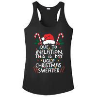 Funny Due To Inflation Ugly Christmas Sweaters For Women Ladies PosiCharge Competitor Racerback Tank