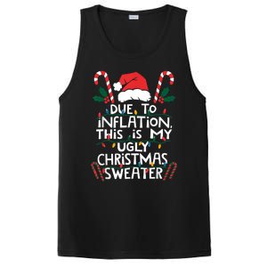 Funny Due To Inflation Ugly Christmas Sweaters For Women PosiCharge Competitor Tank