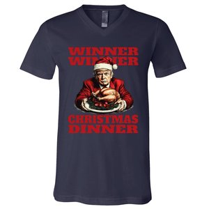 Funny Donald Trump Winner Winner Christmas Dinner Humor V-Neck T-Shirt