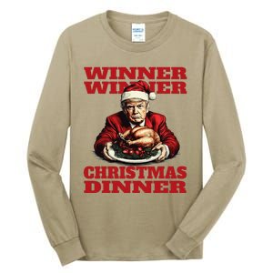 Funny Donald Trump Winner Winner Christmas Dinner Humor Tall Long Sleeve T-Shirt