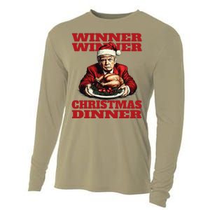 Funny Donald Trump Winner Winner Christmas Dinner Humor Cooling Performance Long Sleeve Crew