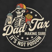 Funny Dad Tax Making Sure It's Not Poison Skeleton 15oz Campfire Ceramic Mug